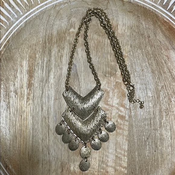 Gold Statement Necklace - Picture 1 of 4